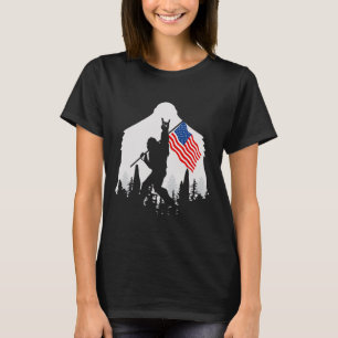 T-shirt Juillet Chemise Bigfoot Sasquatch États-Unis Drape