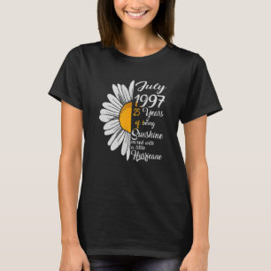 T-shirt Juillet Fille 1997 25e Anniversaire Soleil de 25e 