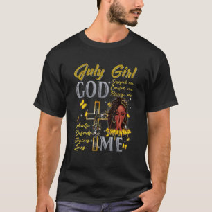 T-shirt Juillet Fille Dieu me bénit Anniversaire Reine Noi