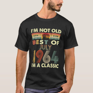 T-shirt Juillet Je Suis Un Classique Vintage 1964 59E Anni