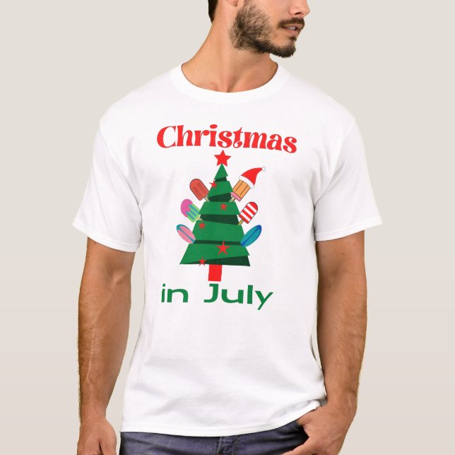T-shirt juillet noël été (Devant)