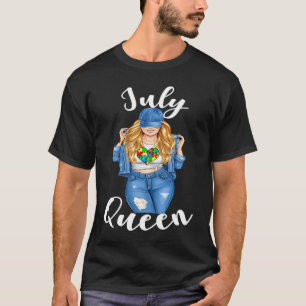 T-shirt Juillet Sensibilisation à l'Autisme Reine Blonde M