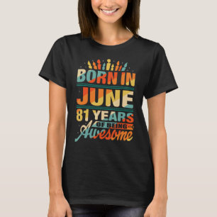 T-shirt Juin 1941 81 Ans 81 Ans Bougie Graphi