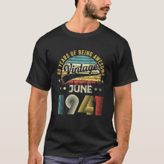 T-shirt Juin 1941 Limited Edition Retro 80E Anniversaire 8