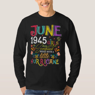 T-shirt Juin 1945 Les Filles Sont Soleil 77 Ans Anniversai
