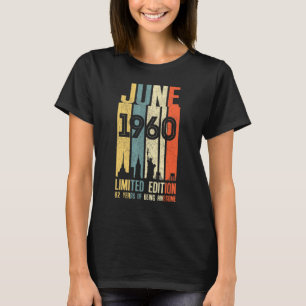 T-shirt Juin 1960 62 Anniversaire 62 Anniversaire 1960 Ann
