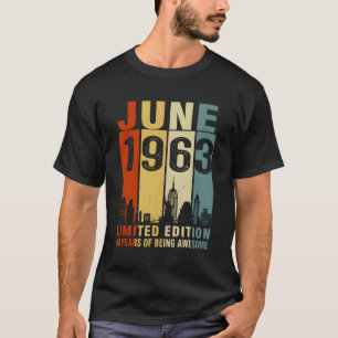 T-shirt Juin 1963 60 Ans D'Être Impressionnant