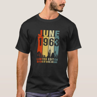 T-shirt Juin 1963 60 Ans D'Être Vintage