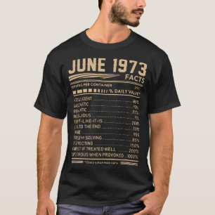 T-shirt juin 1973 faits b du t-shirtsjune 1973