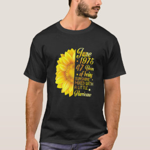 T-shirt Juin 1975 Tournesol 47 Ans Mélangé