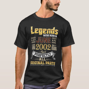 T-shirt Juin 2002 20 Ans 20 Légendes Anniversaires Bor