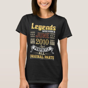 T-shirt Juin 2010 12 Ans 12 Anniversaires Légendes Bor