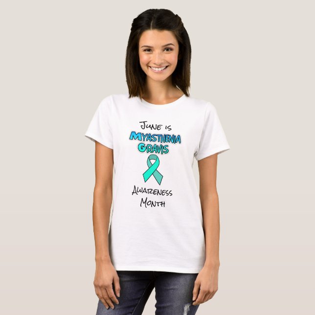 T-shirt Juin est le mois de sensibilisation Myasthenia Gra (Devant entier)