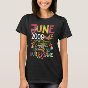 T-shirt Juin Filles 2009 Amusant 12e anniversaire 12 ans B
