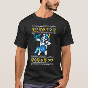 T-shirt Juive Unicorne Jewnicorn Hanoukka Chanukah Femmes