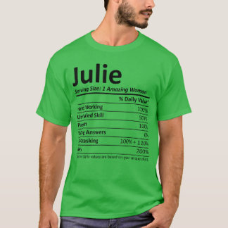 T-shirt Julie Nutrition Nom Personnalisé Idée Drôle garçon