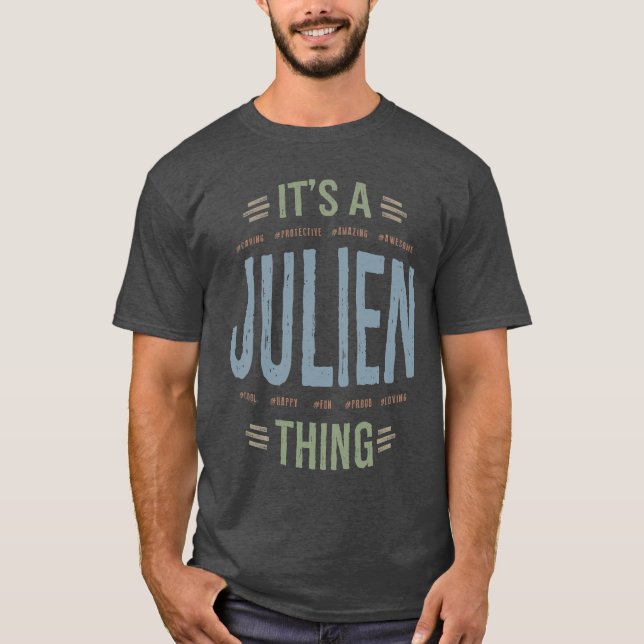 T-shirt Julien Nom personnalisé Cadeau Anniversaire (Devant)