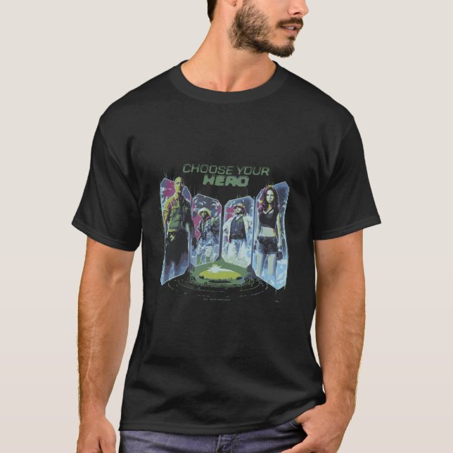 T-shirt Jumanji Niveau Suivant Choisissez Votre Joueur (Devant)