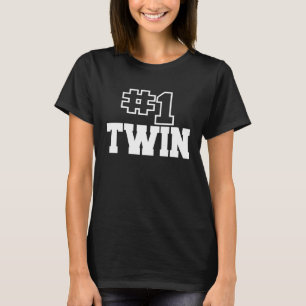 T-shirt Jumeau numéro un N ° 1 Meilleur frère et sœur F