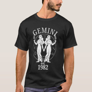 T-shirt Jumeaux du zodiaque Gémeaux nés en 1982