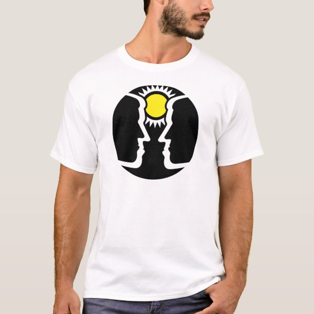 T-shirt Jumeaux Gemini graphiques avec soleil (Devant)