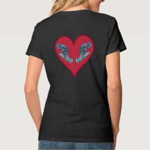 T-shirt Jumeaux Mérous dans un Cœur Rouge - Illustration