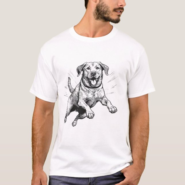 T-shirt Jumelage Black & White Labrador Retriever (Devant)