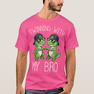 T-shirt Jumelage Enfants Avec Mon Bro T Rex Dinosaur Jour