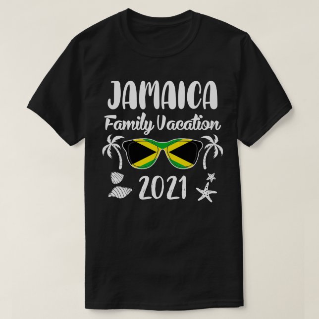 T-shirt Jumeler vacances familiales Jamaïque 2021 (Design devant)
