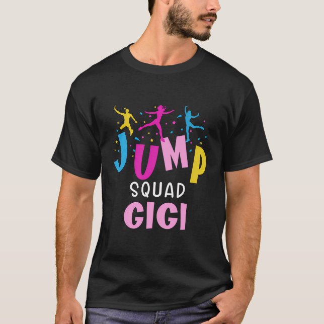 T-shirt Jump Squad Gigi Trampoline Party Correspondance An (Devant)