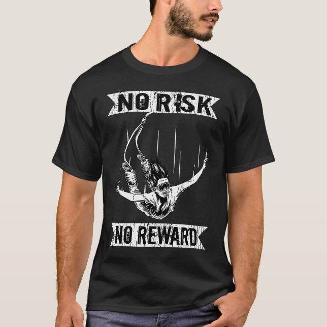 T-shirt Jumper Bungee Pas de risque Pas de Jumping Bungee  (Devant)
