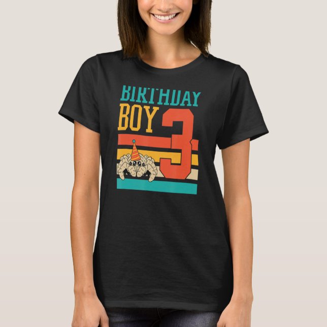 T-shirt Jumping Jumping Spider 3 ans Anniversaire Boy Part (Devant)