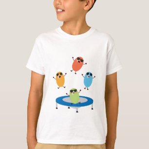 T-shirt Jumping mignon Haricots de bonbons portant des lun