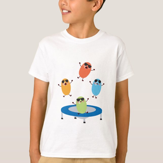 T-shirt Jumping mignon Haricots de bonbons portant des lun (Devant)