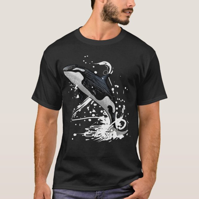 T-shirt Jumping Orca Killer Whale (Devant)