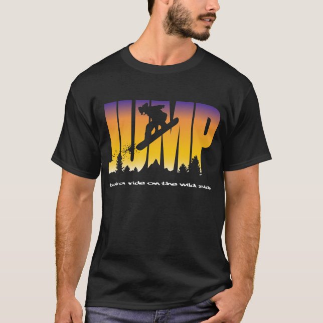 T-shirt Jumping snowboarder (Devant)