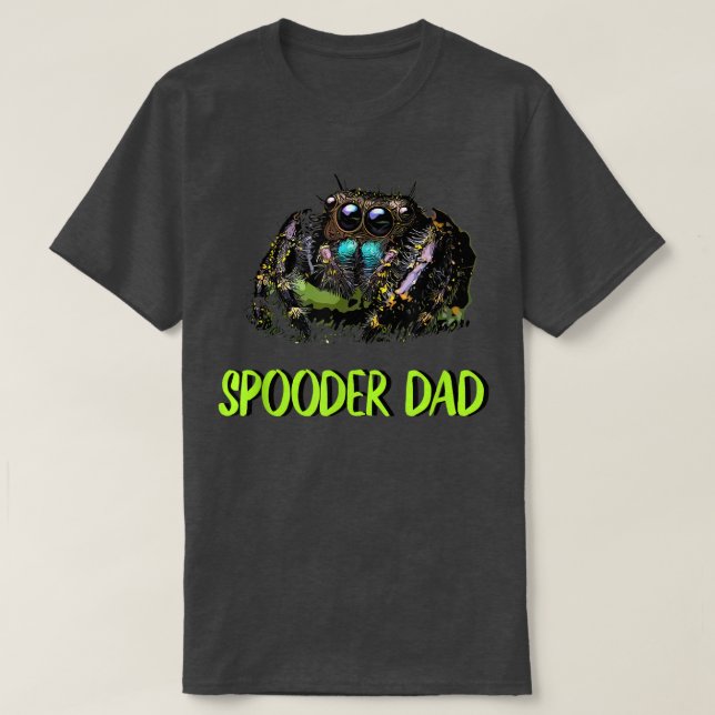 T-shirt Jumping Spider Papa, Spooder Papa, Fête des pères  (Design devant)