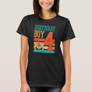 T-shirt Jumping Vieux de 4 ans Araignée Anniversaire Fête 