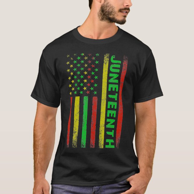 T-shirt Jundixième dans l'histoire noire du drapeau Jundix (Devant)