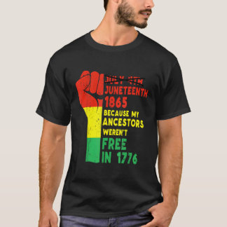 T-shirt Jundixième Mes ancêtres Libérez Black African Flag