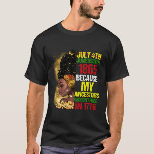T-shirt Jundixième Noir Parce Que Mon Ancêtre N'Était Pas