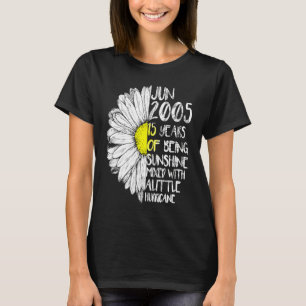 T-shirt JUNE Girl Fabriquée En 2005 15ème ouragan Sunshine