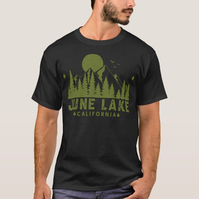 T-shirt June Lake California Mountain View (Devant)