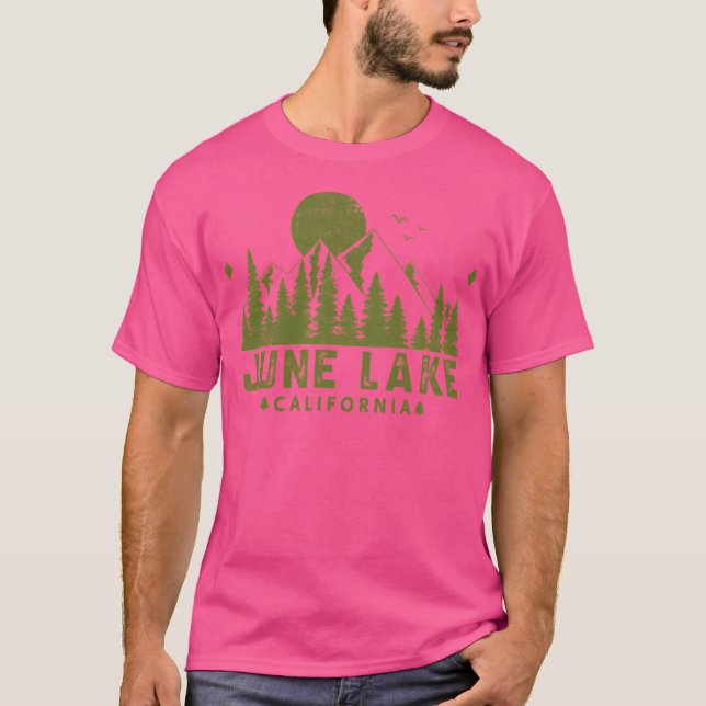 T-shirt June Lake California Mountain View (Devant)