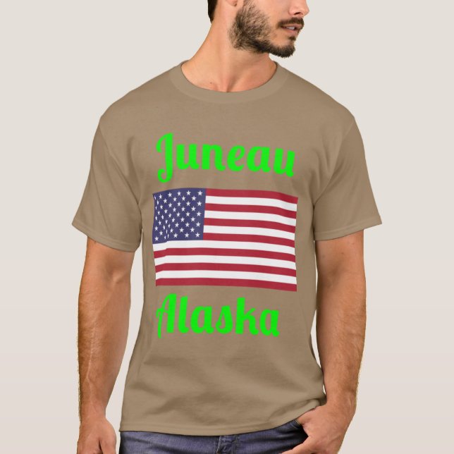 T-shirt Juneau Alaska Imprimés Élégants2 (Devant)