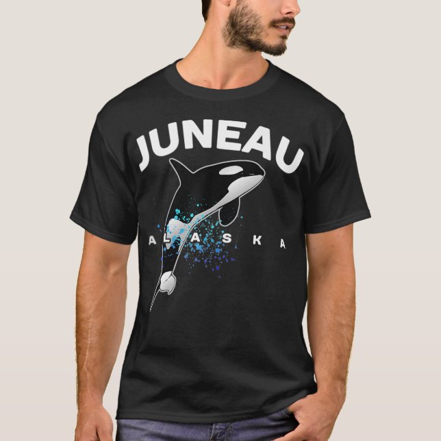 T-shirt JUNEAU ALASKA Orca Killer Whale Famille Voyage (Devant)