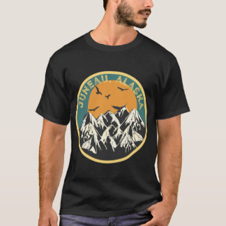 T-shirt Juneau Montagnes de l'Alaska Rétro Vintage