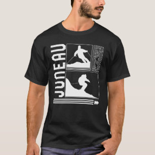 T-shirt Juneau Skier Skier Hiver Snowboard Snowboard Snowb