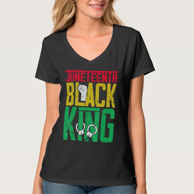T-shirt Junenth Is The Real Independence Day 1865 Freedom  (Devant)