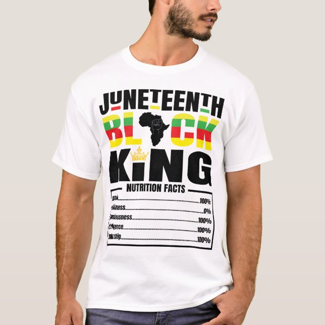 T-shirt Junetdix Black King Melanin Fête des pères Pride (Devant)